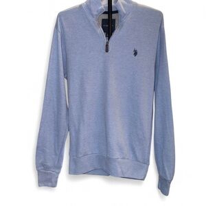 Men's Light Blue Quarter-Zip Sweater